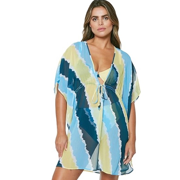 Jessica Simpson Women's Standard Swimsuit Border Bathing Suit Cover Up M 8477 - Picture 1 of 3